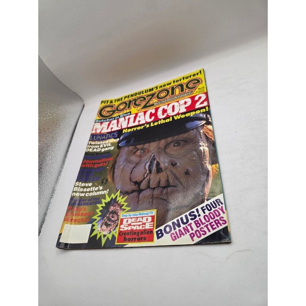 GoreZone Magazine Summer 1991 #18 MANIAC COP 2 Horror Posters Fangoria Makeup FX